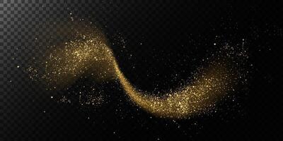 An elegant design featuring a captivating golden swirl, showcasing stunning and sparkling visual effects vector