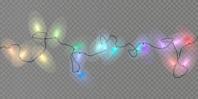A Vibrant and Colorful String of Decorative Lights Perfectly Designed for Various Festive Occasions and Celebrations vector