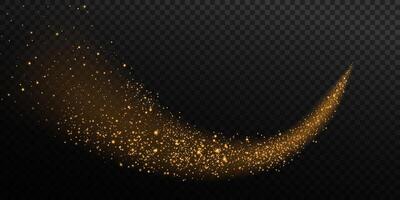 Experience the enchanting Golden Glittering Sparkle Effect, enhanced by an elegant Swirling Motion that captivates vector