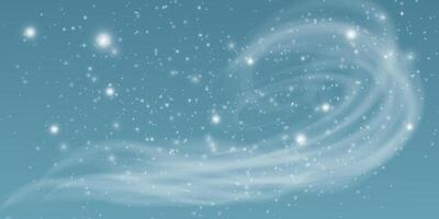 A Magical Winter Blizzard Filled with Beautiful Sparkling Snowflakes and Whirling Winds All Around Us, Uniting Nature vector