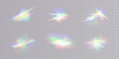 Stunning and Colorful Light Flare Effects Perfect for Enhancing Your Graphics Design Projects and Ideas vector