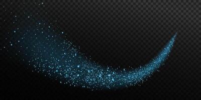 A Glittering Blue Sparkle Trail on a Dark Background, creating a mesmerizing visual experience that captivates vector