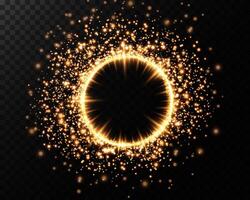 A Glowing Sparkling Circle displaying Radiance and Energy Effects, creating an enchanting visual experience vector