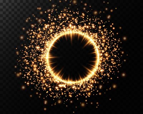 A Glowing Sparkling Circle displaying Radiance and Energy Effects, creating an enchanting visual experience
