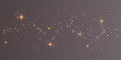 Shining and Glowing Sparkles Set on a Transparent Background Perfectly Crafted for Creative and Artistic Designs vector