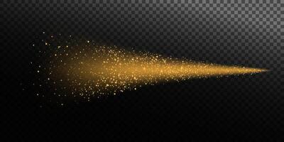 Golden Sparkle Effect featuring an enchanting Particle Stream for your digital backgrounds and creative designs vector