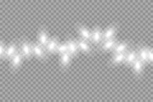 Beautiful Decorative White String Lights Perfect for Enhancing Any Festive Occasion or Celebration Event vector