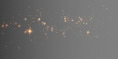 Sparkling Golden Particles with Beautifully Soft Glow Effects Enhancing the Overall Visual Experience vector