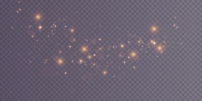 Sparkling Dust of Light on a Transparent Background Suitable for Various Creative Design Uses and Projects vector