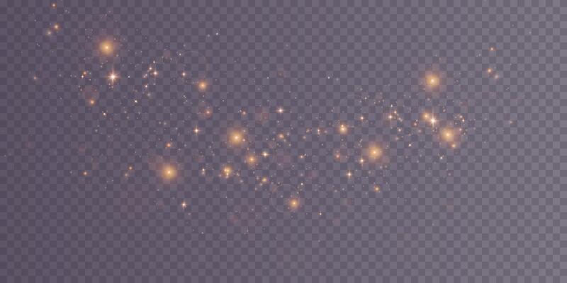 Sparkling Dust of Light on a Transparent Background Suitable for Various Creative Design Uses and Projects
