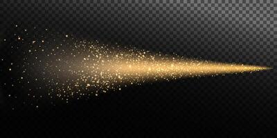 A mesmerizing Sparkling Gold Dust Trail with Soft Gradient Effects, creating a stunning visual experience vector