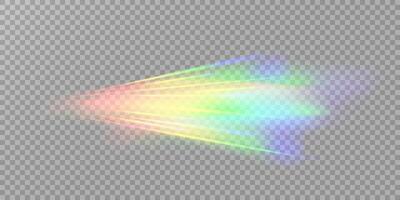A Vibrant Rainbow Light Beam Effect that enhances Design and Creativity in artistic expressions and digital media vector