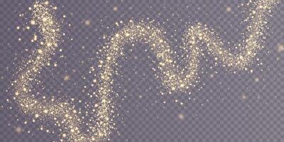 Scattered Yellow Particles of Sugar, Salt, or Flour on a Transparent Background Surface with a Clean Look vector