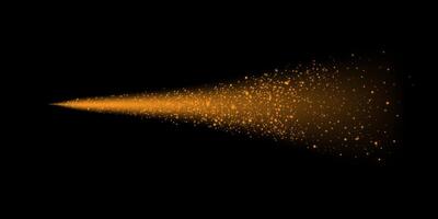 Golden Sparkles Beam of Light on a Beautiful Dark Background, Creating an Enchanting and Vibrant Effect vector