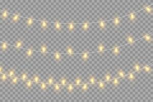 Twinkling string lights are perfect for adding a charming decoration to all your festive events and celebrations vector