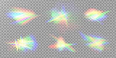 Sparkling and Glittering Light Effects Featuring Eye Catching Rainbow Prism Highlights That Dazzle and Inspire vector