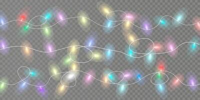 Brighten your home with Colorful Christmas Lights String, ideal for festive and joyful holiday decor vector