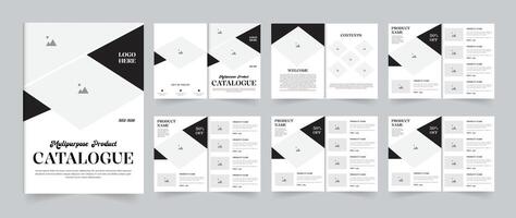 Multipurpose product catalogue design layout for your business A4 size 12 pages design vector