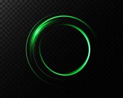 An Elegant Green Circular Motion Effect set against a Dark Background offers a captivating visual experience vector