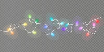 Bright and Colorful Holiday String Lights, Perfect for Festive Decoration and Creating Cheerful Celebrations vector