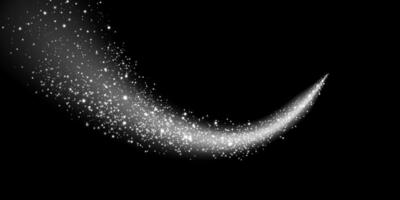 A Sparkling Stardust Trail Unfolds Against a Beautiful Dark Background That Captivates the Imagination vector