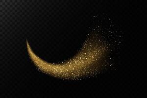 An Elegant Design Showcasing a Beautiful Golden Crescent Sparkle That Truly Captivates the Imagination vector