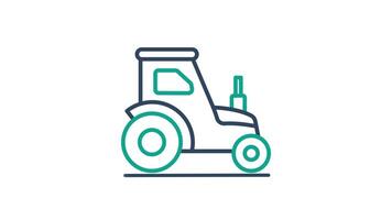Tractor animated icon. suitable for user interface, provide visual feedback and more. alpha channel, transparent background video