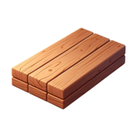 3D Render of Wooden Planks Stacked Together, Digital Design of Wooden Blocks in Stylized Art png
