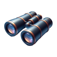 3D Illustration of High-Quality Binoculars with a Detailed Lens Design for Viewing png