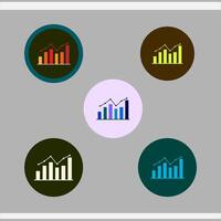 icon set table graph symbol illustration vector