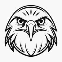 an eagle head on a white background white background white background vector