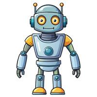 robot white background white background white background vector