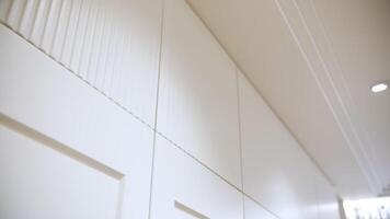 White wardrobe with built-in panels and ceiling trim video