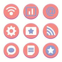 a set of icons that include a phone, wifi, and a star vector