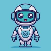 cartoon robot character background illustration vector