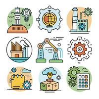 Industrial Automation and Global Connectivity vector