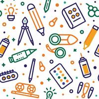 Education and Creativity Pattern vector