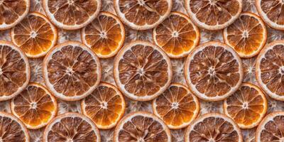 Slice of dried orange with intricate patterns. photo