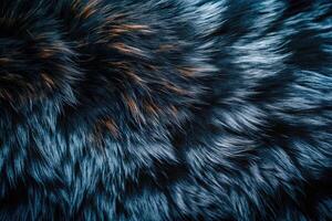 Soft and smooth texture of a dark fur coat. photo