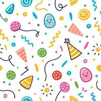 Playful, colorful, abstract party pattern vector