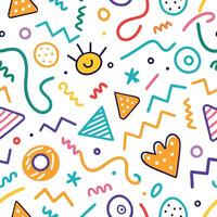 Vibrant abstract pattern with colorful shapes and lines vector