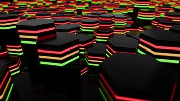 Abstract Hexagons Movement For A Professional And Fun Colorful Concept video
