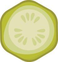 Sliced Fresh Cucumber vector