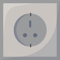 Single Round Socket Plate vector