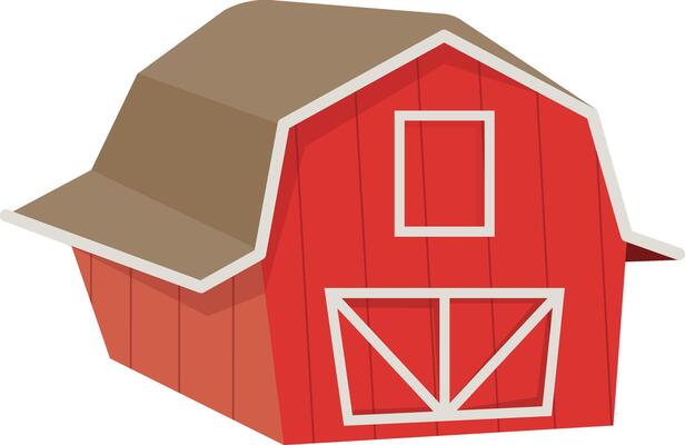 Large Red Barn House