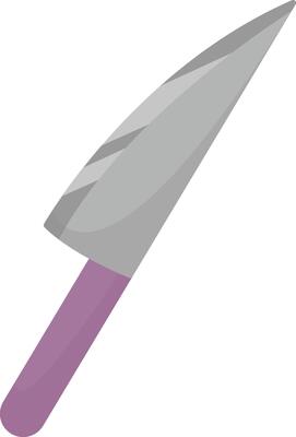 Chef's Knife with Purple Handle