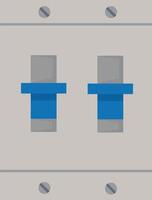 Double Circuit Breaker Panel vector