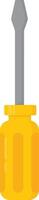 Screwdriver Tool with Yellow Handle vector