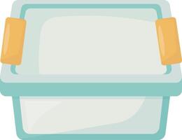 Plastic Container with Yellow Locks vector