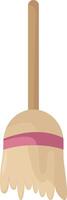 Straw Broom with Handle vector